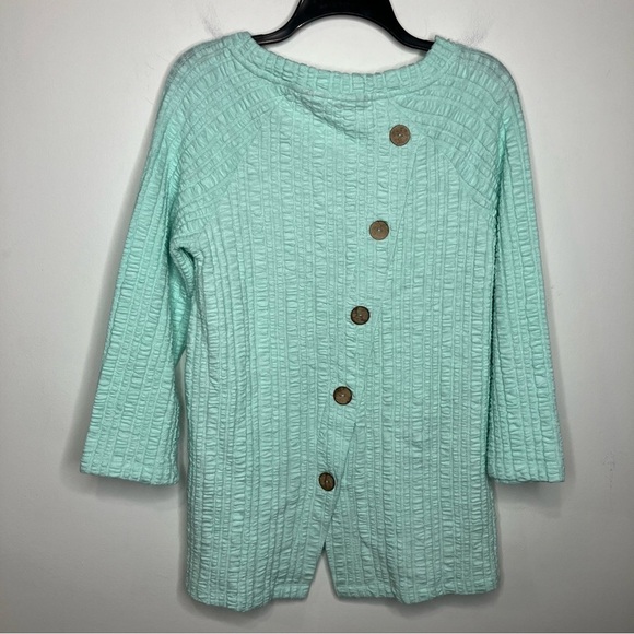 Soft surroundings seaside inspired Goldie tunic in top fair aqua size medium - Picture 7 of 8